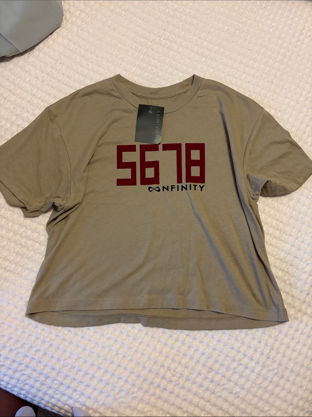 NFINITY 5678 Graphic Crop Tee - Olive